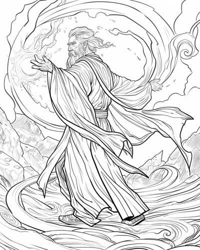 coloring page of Gwydion
