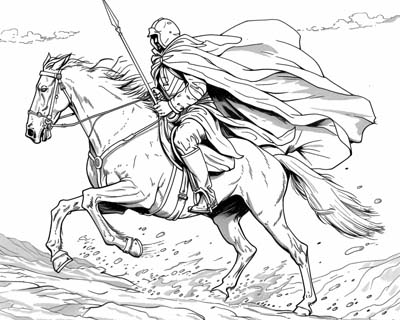coloring page of Owain Glyndwr