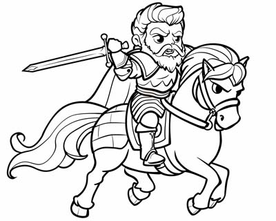 coloring page of Owain Glyndwr
