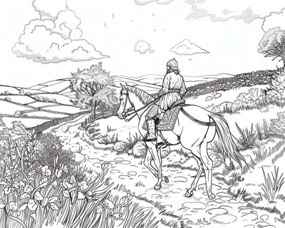 coloring page of Owain Glyndwr