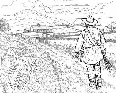 coloring page of Rhys Gethin