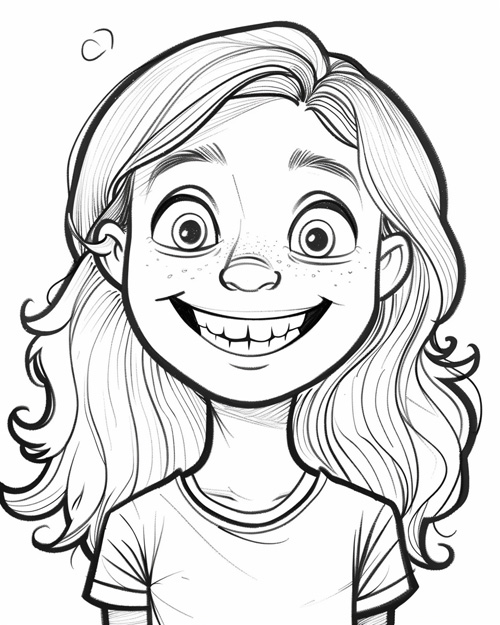 clean teeth smile coloring page