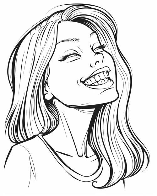 clean teeth smile coloring page