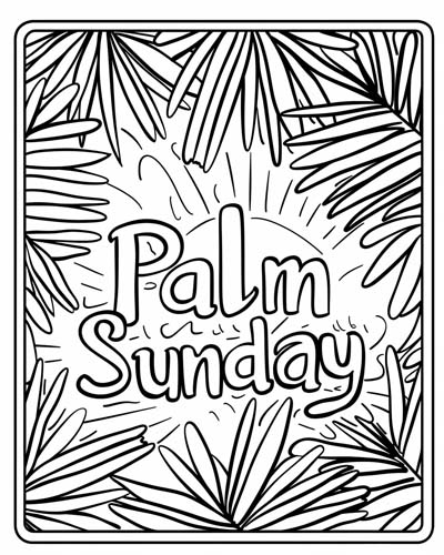 palm frond word art