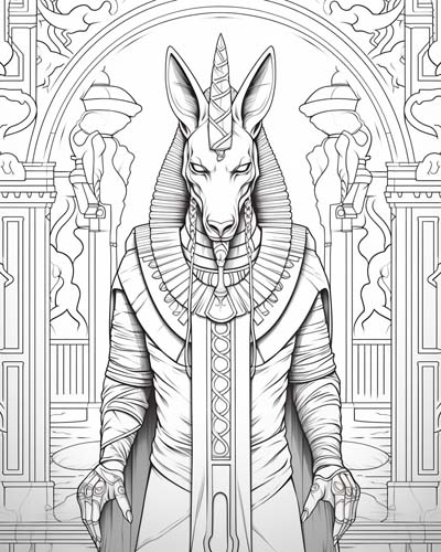 Anubis coloring page