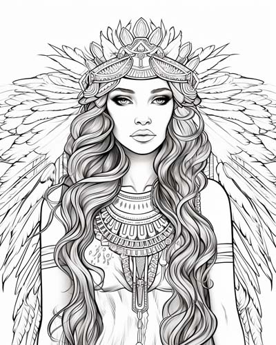 Ma'at coloring page