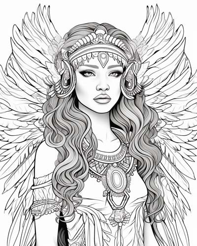 Ma'at coloring page