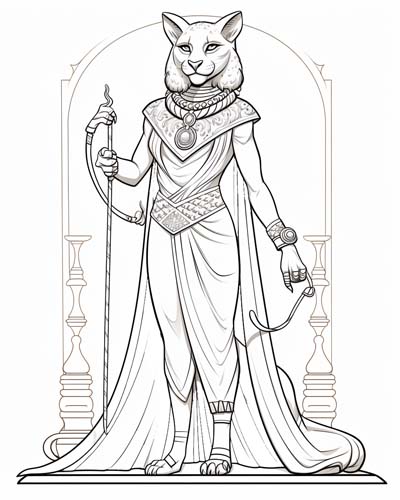 Mafdet coloring page