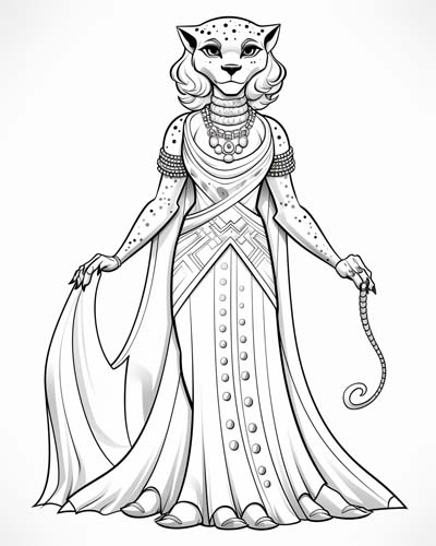Mafdet coloring page