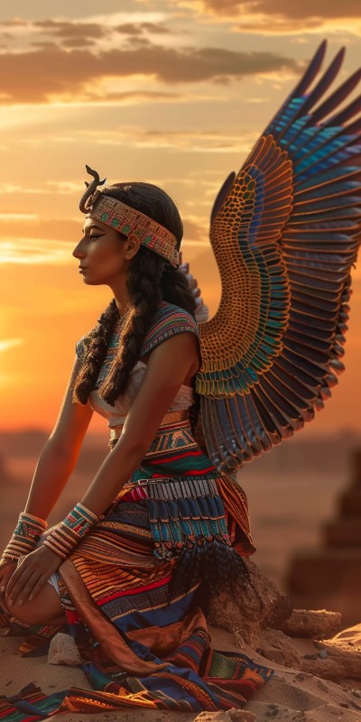 artwork of the Egyptian goddess Mut