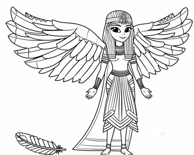 Egyptian goddess Mut coloring page