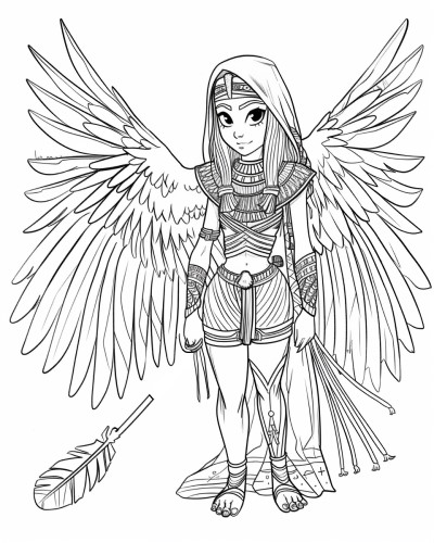 Egyptian goddess Mut coloring page
