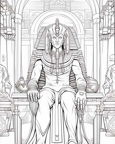 Egyptian god, Osiris coloring page