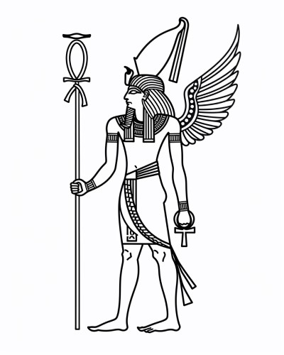 Egyptian god, Osiris coloring page