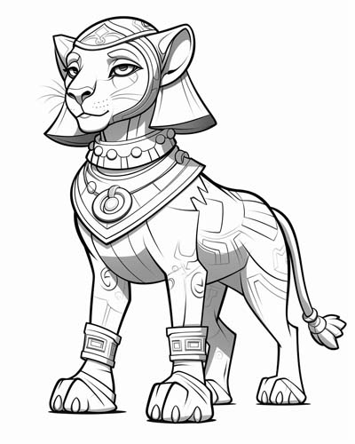 pakhet coloring page