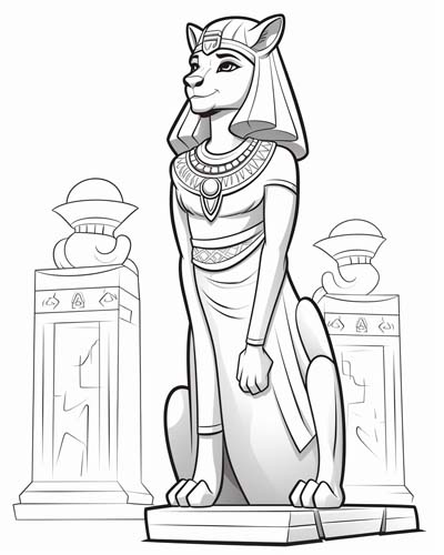 pakhet coloring page
