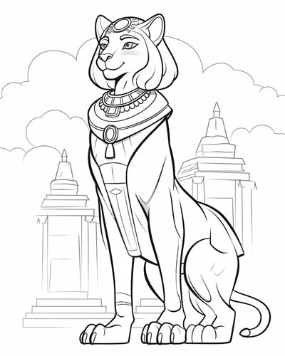pakhet coloring page