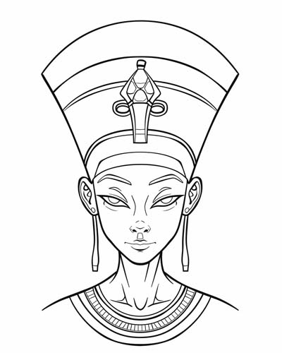 Egyptian pharoah Ahkenaten coloring page