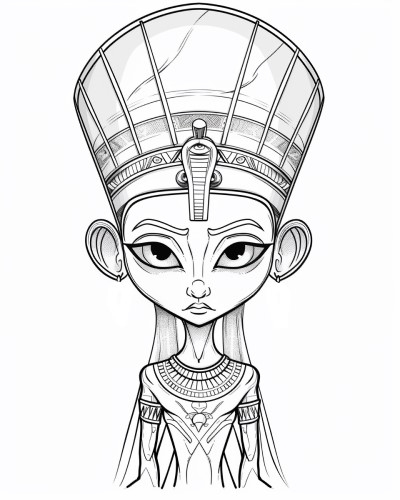 Egyptian pharoah Ahkenaten coloring page