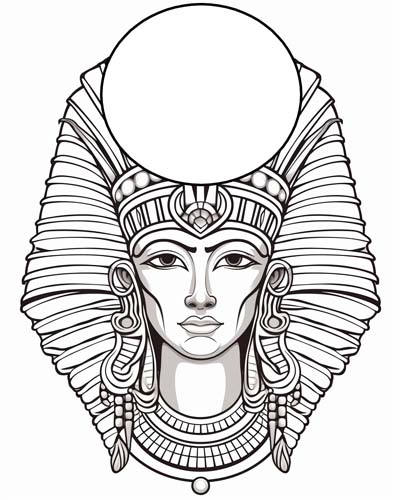 Sun god, Ra coloring page