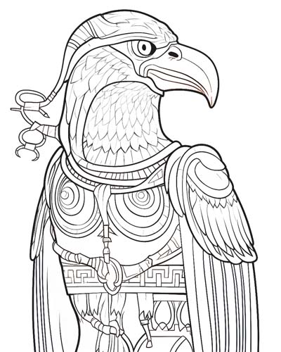 Egyptian god, Ra coloring page