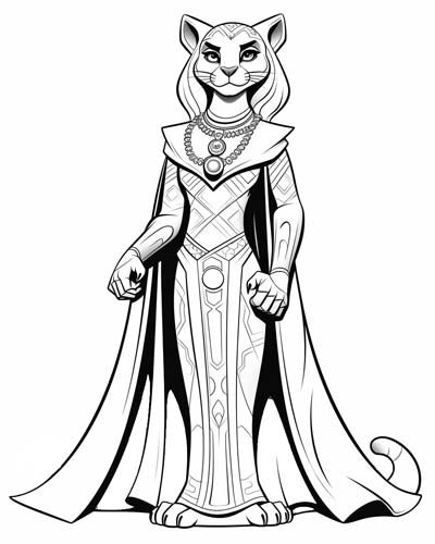 Sekhmet coloring page