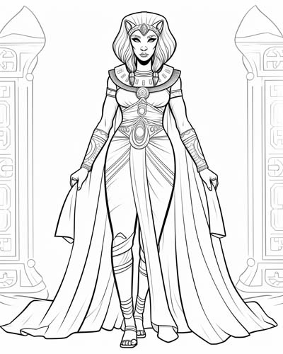 Sekhmet coloring page