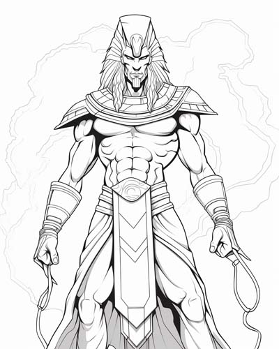 Set in human form coloring page