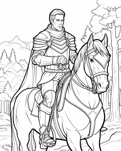 Sir Bors coloring page