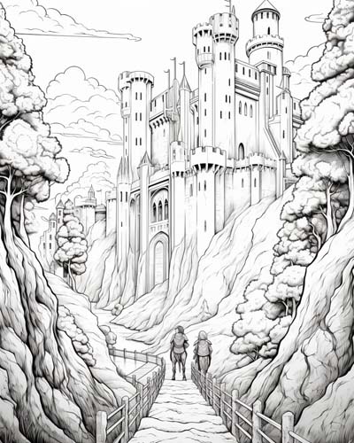 the kingdom of Camelot coloring page
