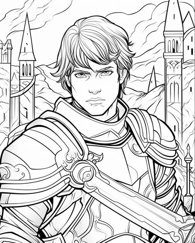 Sir Gawain coloring page