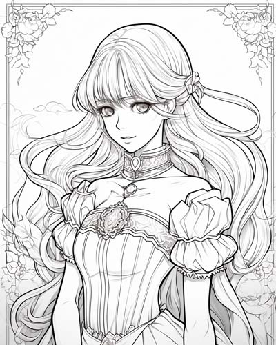 queen iseult coloring page