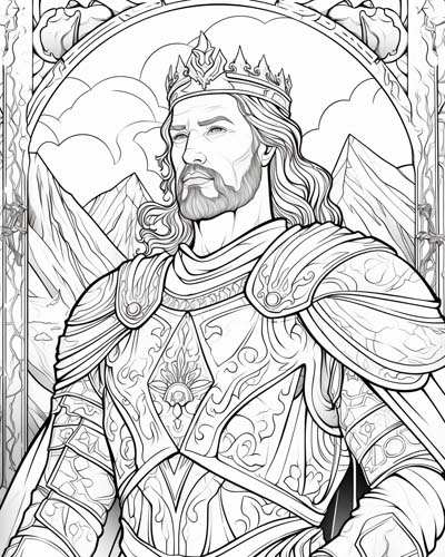 King Arthur coloring page