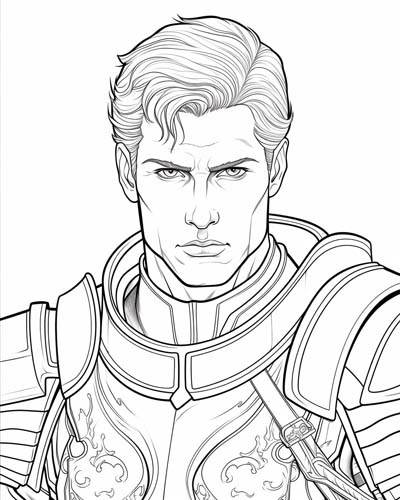 Sir Lanval coloring page