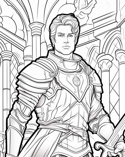 Sir Sagramor coloring page
