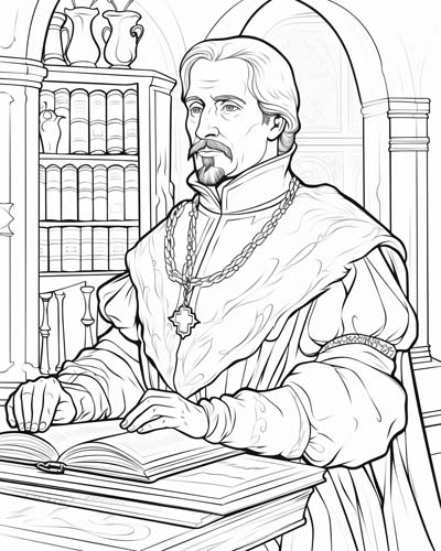 Sir Lucan coloring page