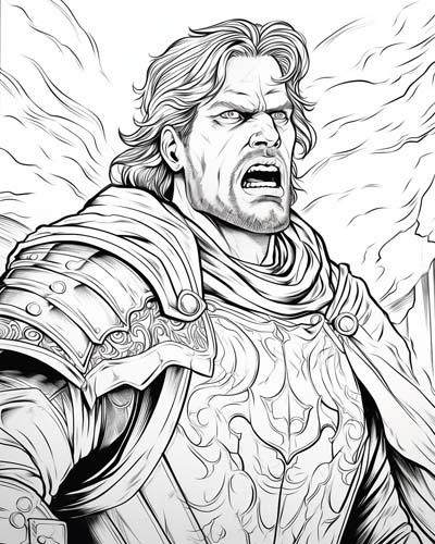 Sir Tristan coloring page