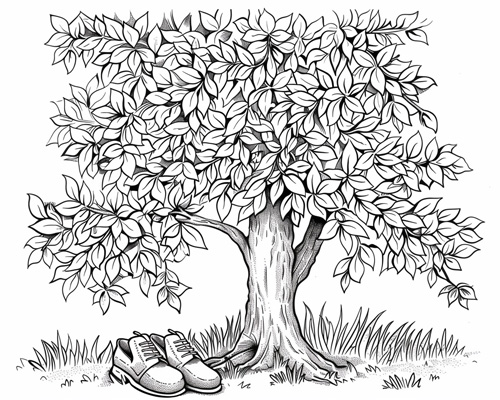 alder shoes coloring page