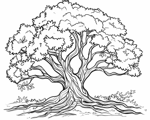 oak coloring page