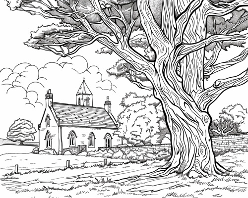 yew coloring page