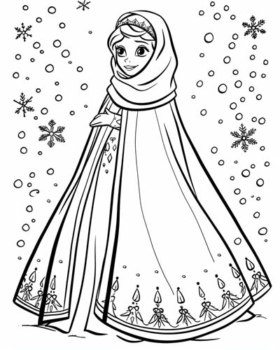 Elsa coloring page