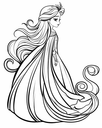 Winter Queen coloring page