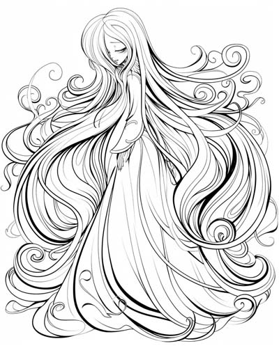 Marzanna coloring page
