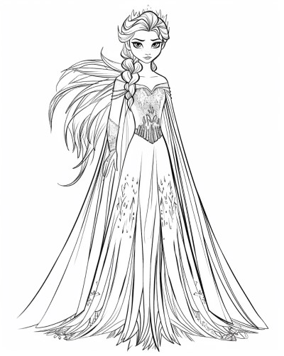 Snow Queen Elsa coloring page