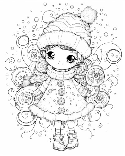 coloring page of the Snow Child