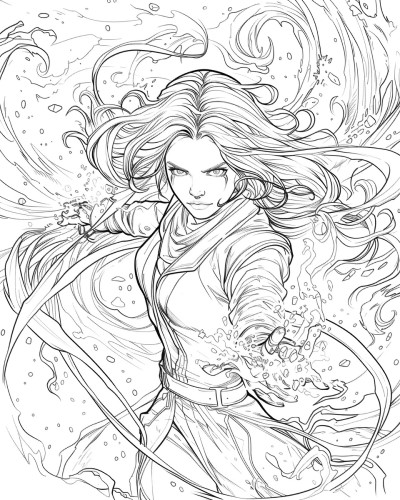 Frost Mage coloring page