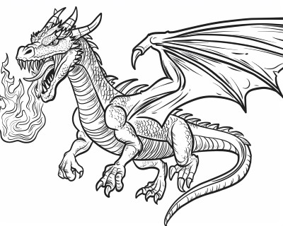 Drogon from Game of Thrones coloring page