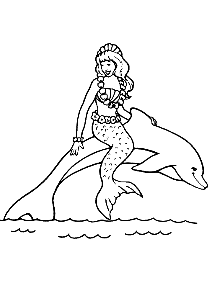 mermaid coloring book pages