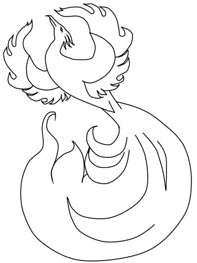 phoenix coloring page