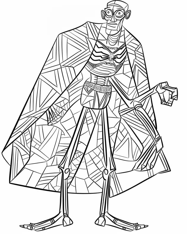 African folklore coloring page of Anansi